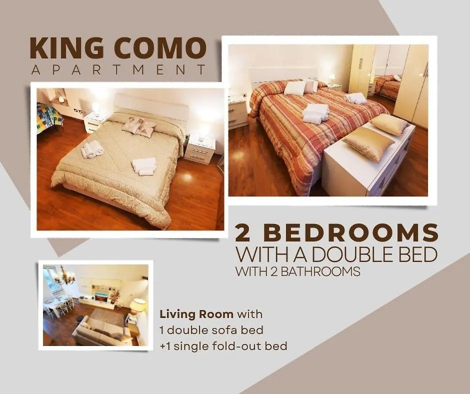 Апартаменты King Como Lake Center 9 Posti Letto- Grande Terrazza - 2 Bagni Privati