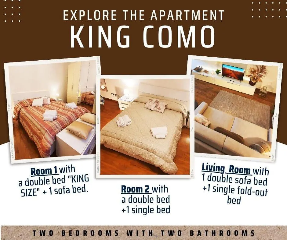 King Como Lake Center 9 Posti Letto- Grande Terrazza - 2 Bagni Privati